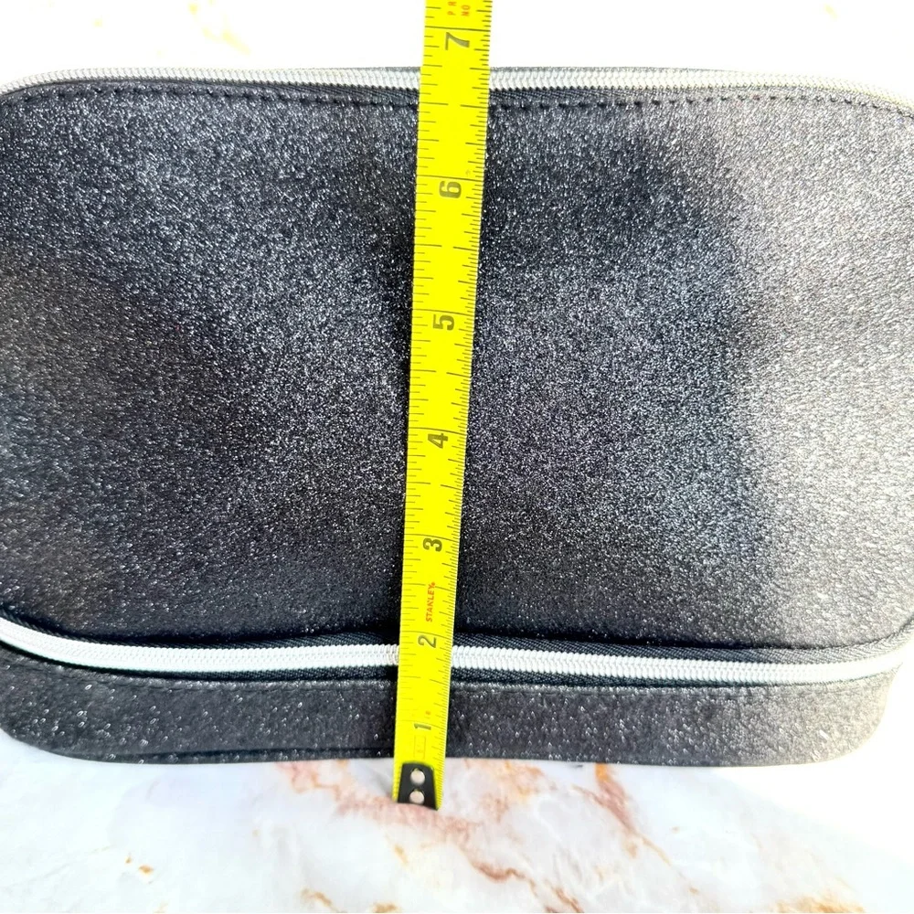 Lancôme Sparkly Clutch Makeup Bag - Black Glittery Toiletry Kit
